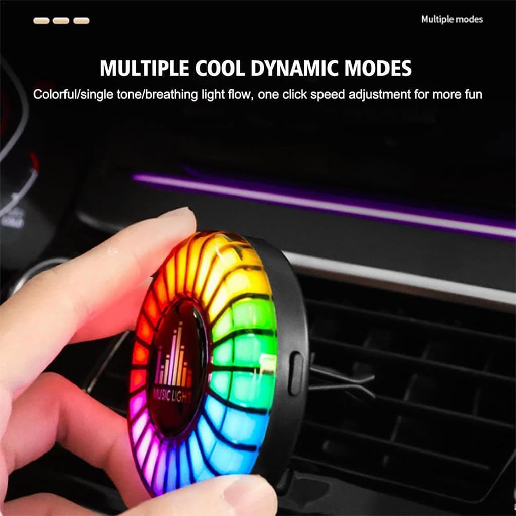 Humidificateur et Lumière d’ambiance colorées avec capteur de son RGB 1Pcs - Accessoires Auto/Moto - صورة 4
