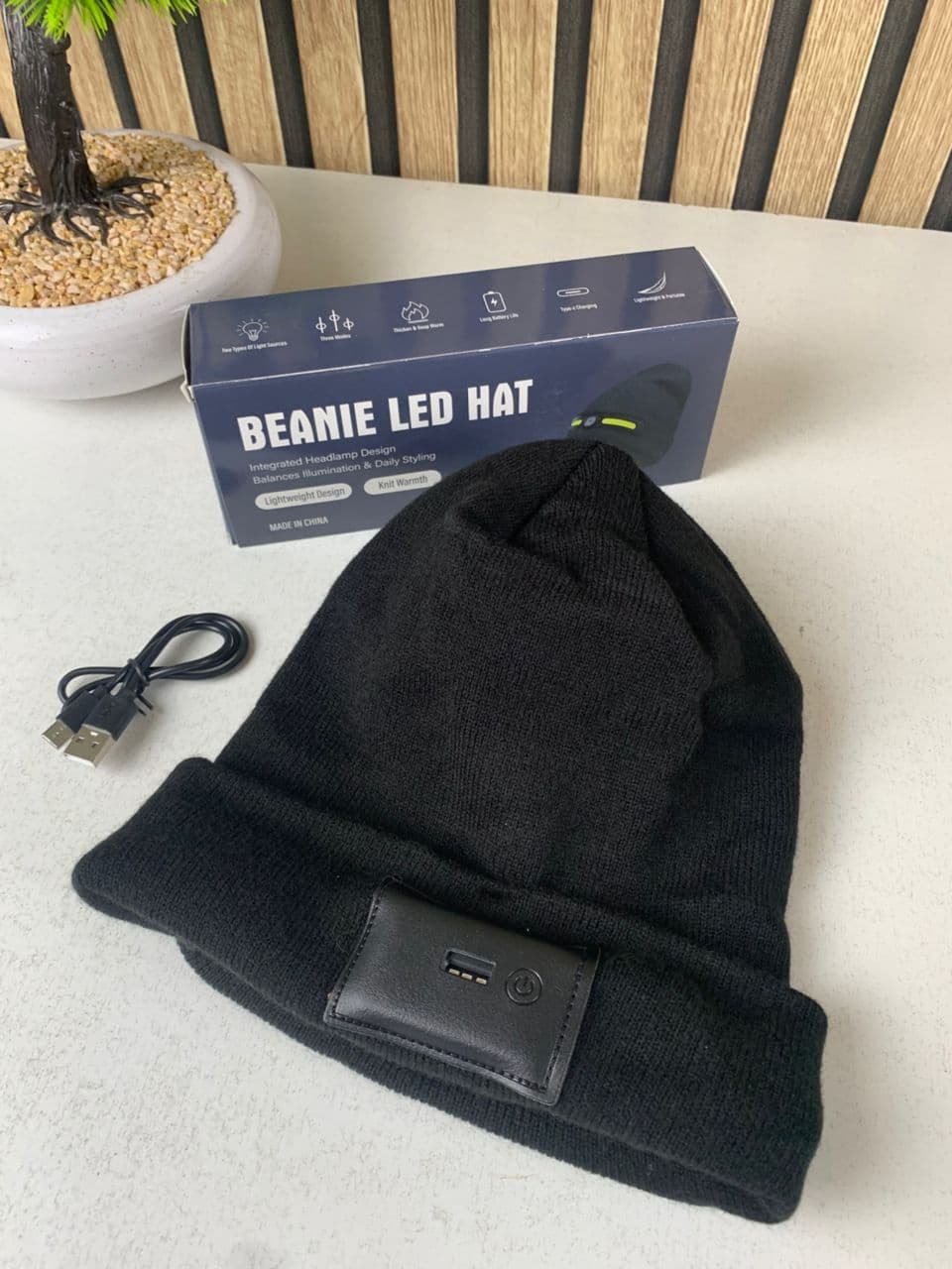 Bonnet d’hiver COB Headlight pour camping et randonnée – قبعة شتوية مزودة بمصباح أمامي - Divers - صورة حقيقية 13