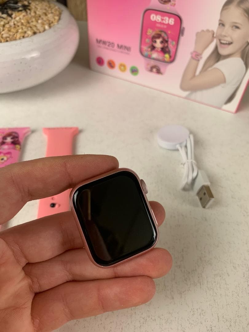 Smartwatch Modio MW20 Mini pour filles et garçons avec 2 bracelets – ساعة ذكية للأطفال - Électronique - صورة حقيقية 11