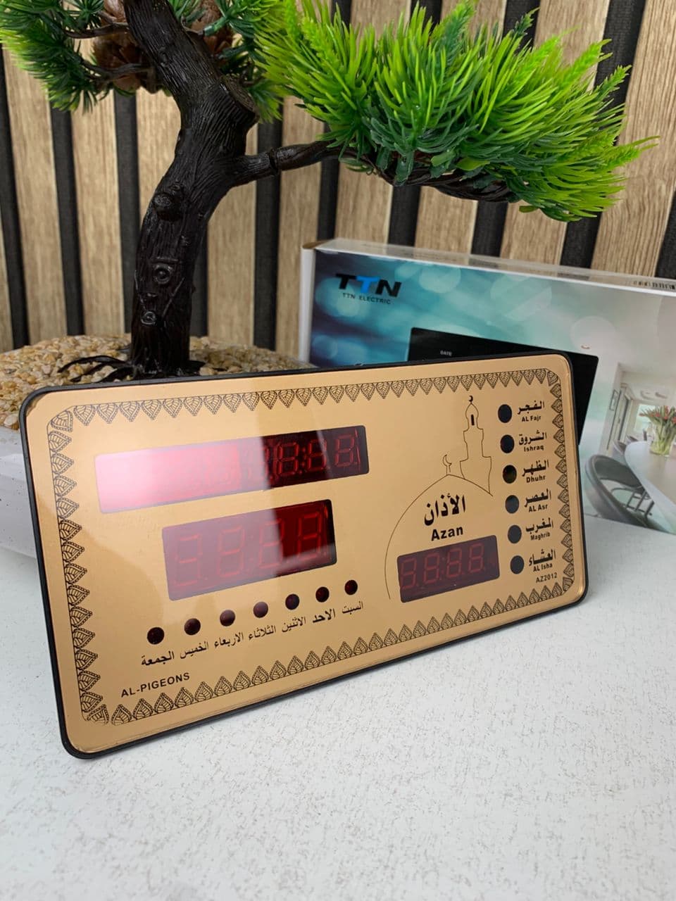 Horloge Islamic Digitale LED avec Heures de Prière AZ2012 – ساعة رقمية إلكترونية لمواقيت الصلاة - Décoration - صورة حقيقية 7