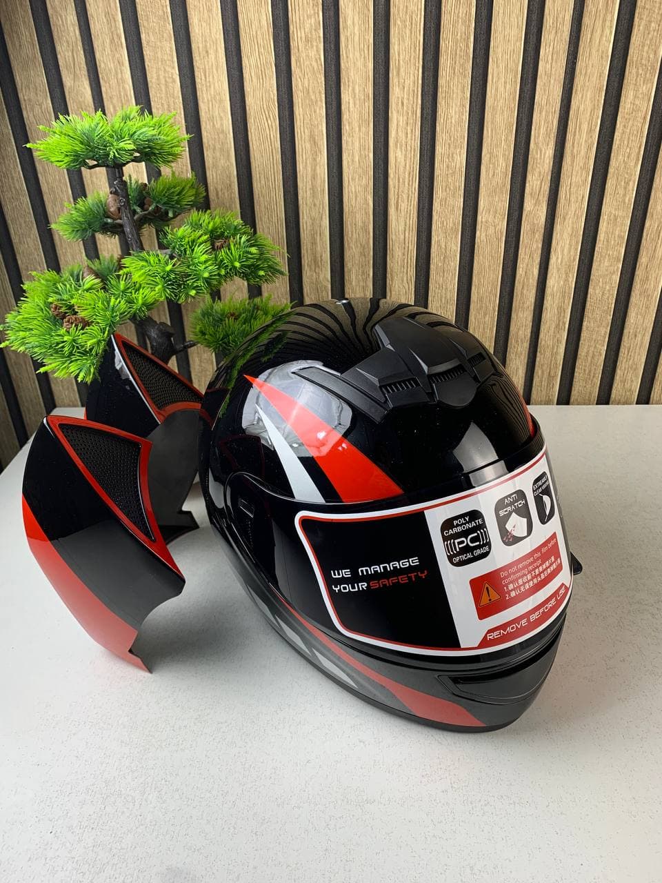 Casque de moto pour femme et fille avec oreilles de chat - خوذة احترافية للنساء - Accessoires Auto/Moto - صورة حقيقية 14