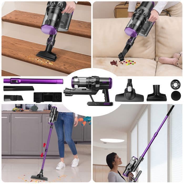 Multismart Aspirateur Balai Filaire Sans Sac 500W 5 en 1 avec Aspirateur à Main - 18KPa - مكنسة كهربائية يدوية - Maison - صورة 3