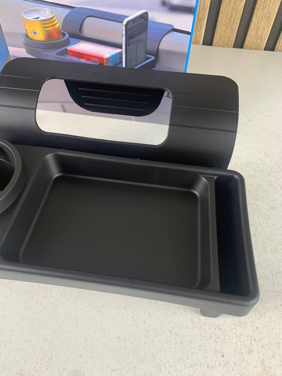 Porte-gobelet boisson, avec Support de téléphone, Étagère de rangement - حامل أكواب للمشروبات مع حامل للهاتف - Accessoires Auto/Moto - صورة حقيقية 10