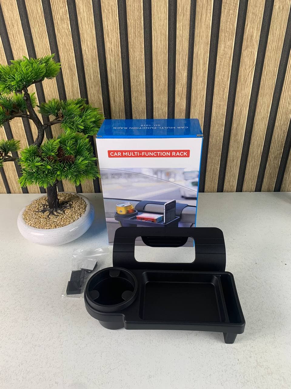 Porte-gobelet boisson, avec Support de téléphone, Étagère de rangement - حامل أكواب للمشروبات مع حامل للهاتف - Accessoires Auto/Moto - صورة حقيقية 11