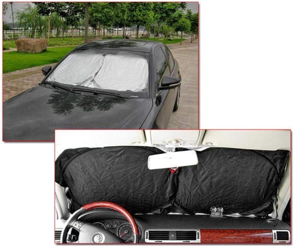Pare-soleil de pare-brise avant et arrière de voiture protection solaire et UV - مظلة شمسية للسيارة - Accessoires Auto/Moto - صورة 3