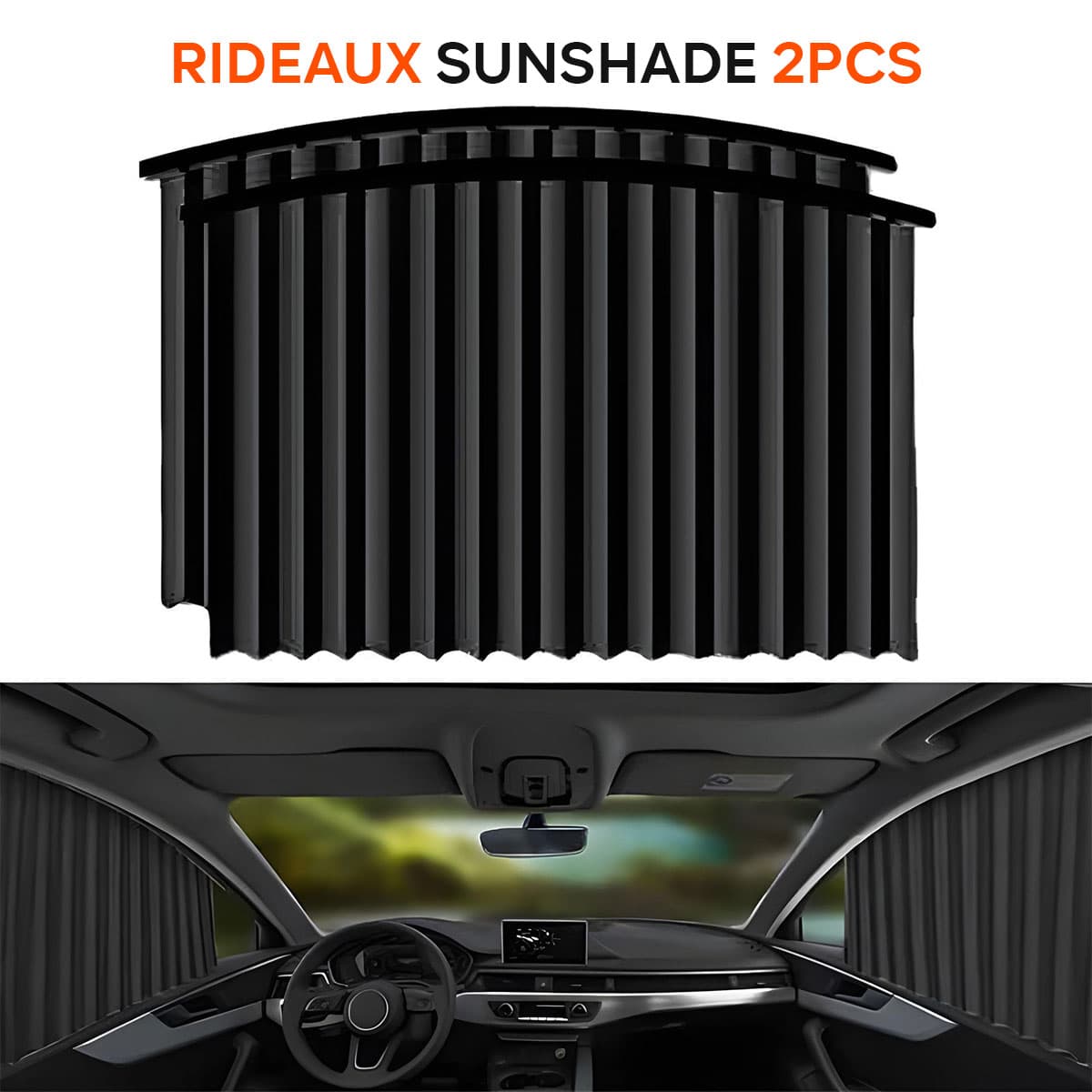 Rideaux Pare-Soleil Magnétiques pour Voiture 2PCS - ستائر السيارة المغناطيسية الواقية من الشمس - Accessoires Auto/Moto - صورة 1