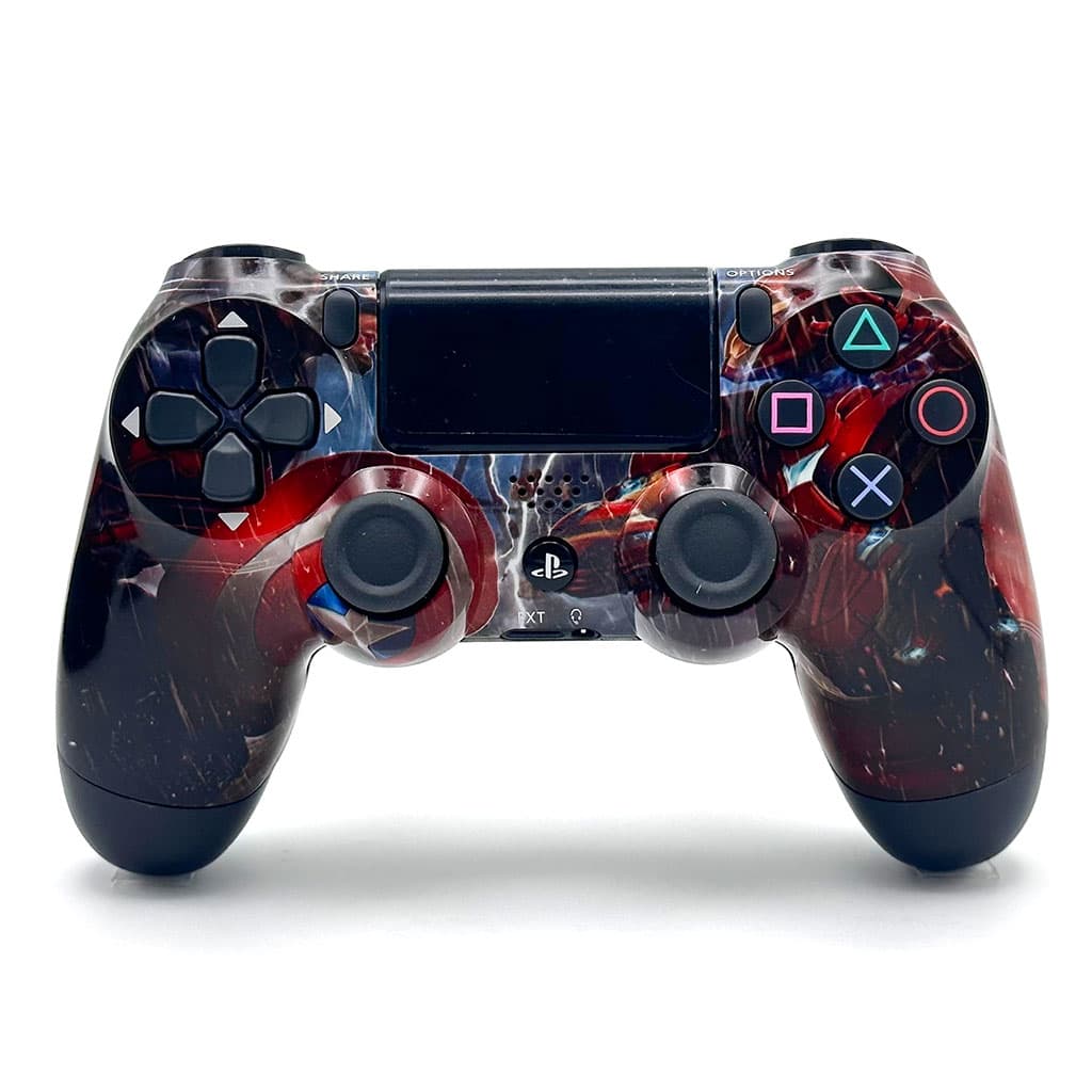 SONY DualShock Manette PS4 Sans Fil, Batterie Rechargeable (High Copy) – Edition Captain America - Jouet & Gaming - صورة 2