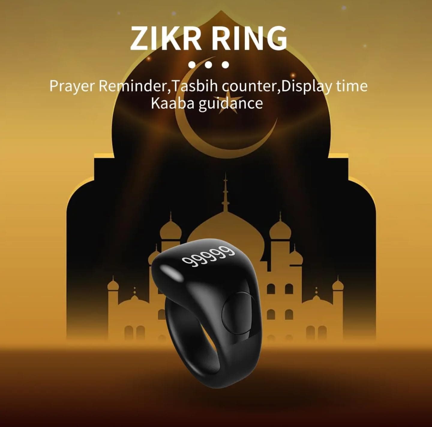 Anneau de Zikr Étanche avec Écran OLED iTasbih Salam+ - خاتم التسبيح الذكي المقاوم للماء بـ3 مقاسات - Électronique - صورة 4