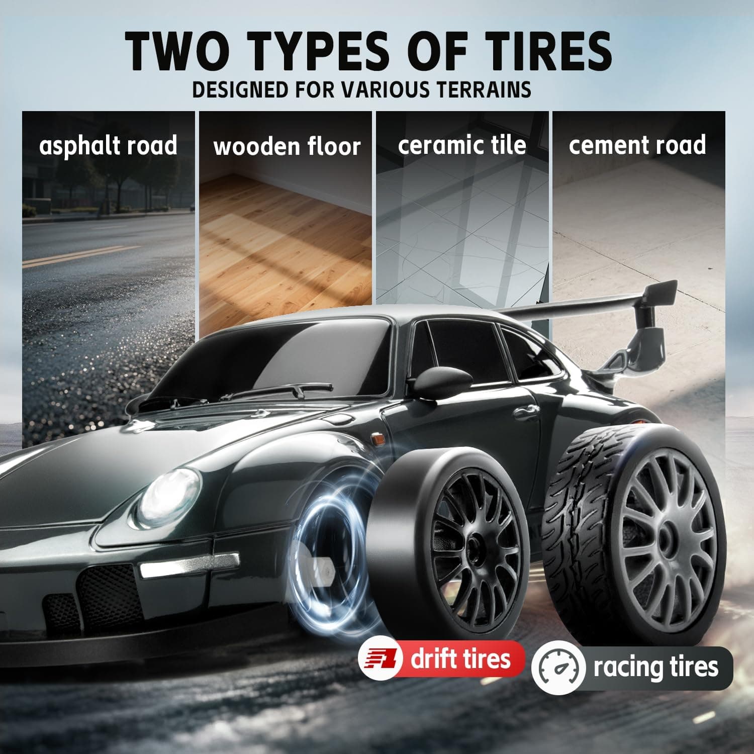 Voiture de Course RC Drift Haute Performance avec Télécommande - سيارة سباق ودرِفت احترافية بجهاز تحكم عن بعد - Jouet & Gaming - صورة 3