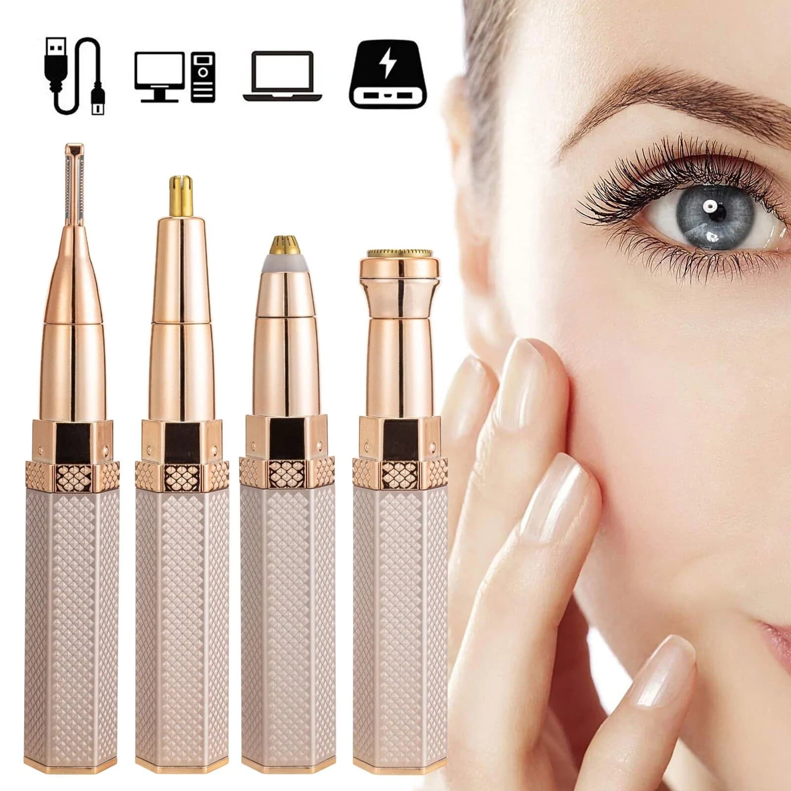 Rasoir Epilateur Electrique 4en1 pour Visage et Corps - Soins et Beauté - صورة 1