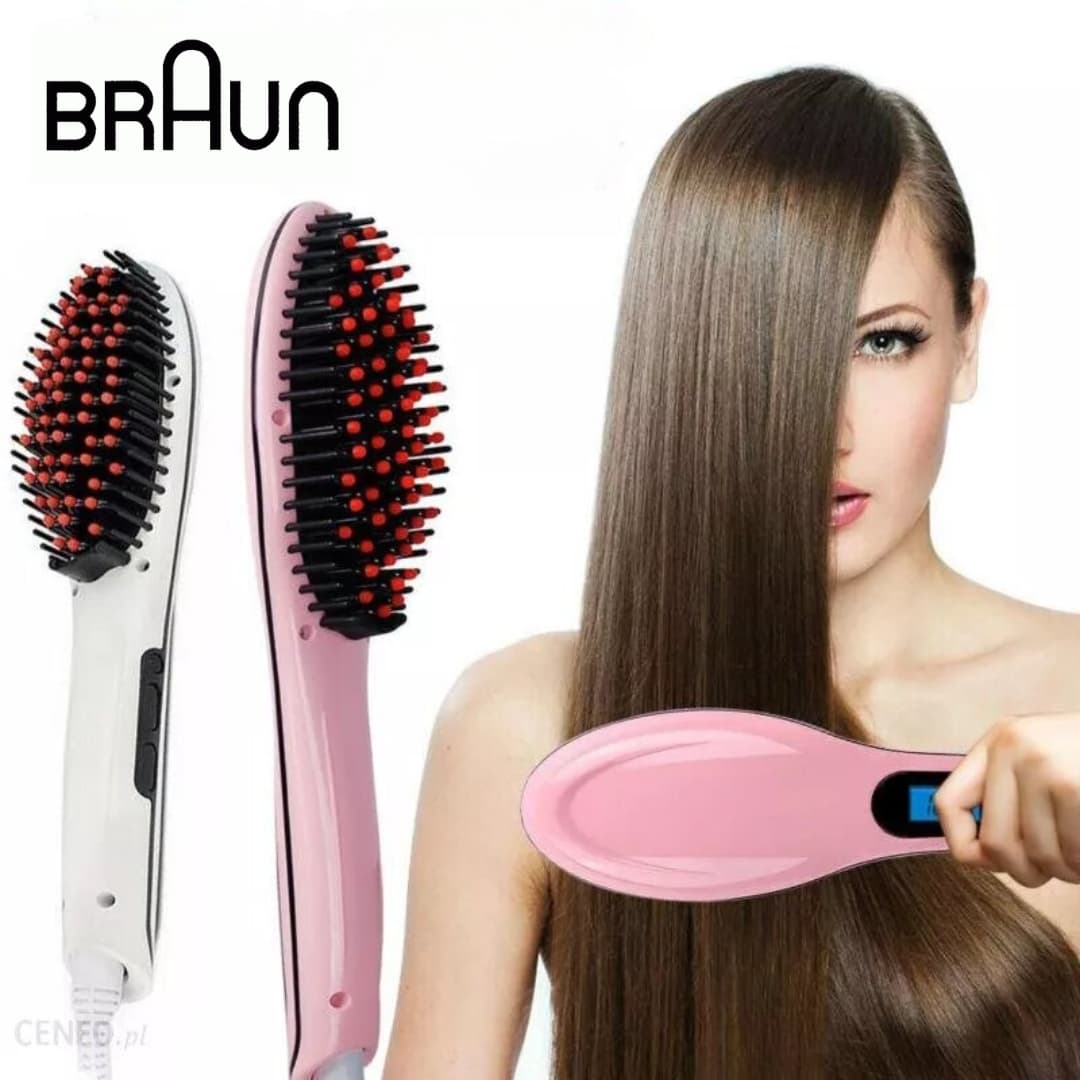 Braun Brosse à cheveux en céramique avec écran LCD chauffage numérique - Soins et Beauté - صورة 1
