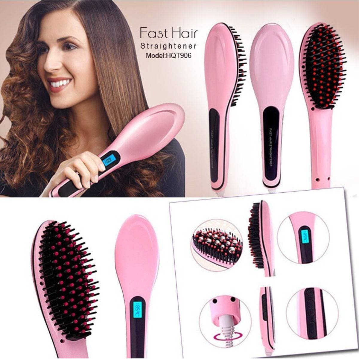 Braun Brosse à cheveux en céramique avec écran LCD chauffage numérique - Soins et Beauté - صورة 4