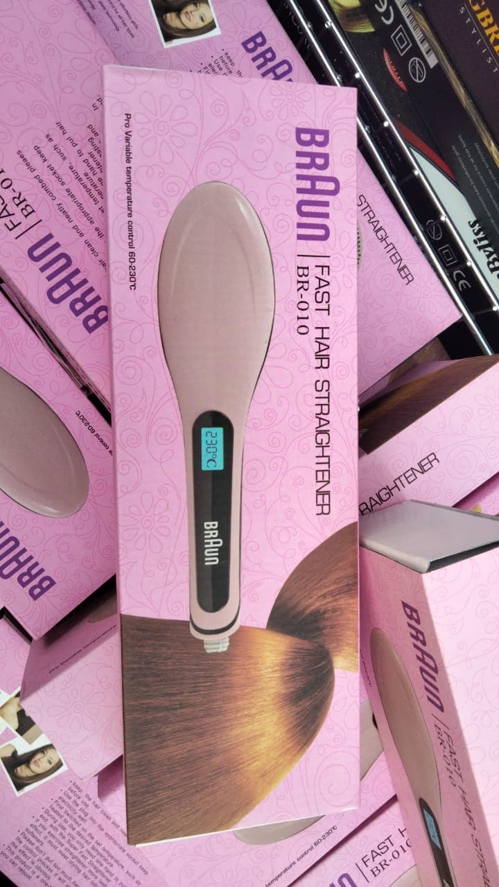 Braun Brosse à cheveux en céramique avec écran LCD chauffage numérique - Soins et Beauté - صورة 5