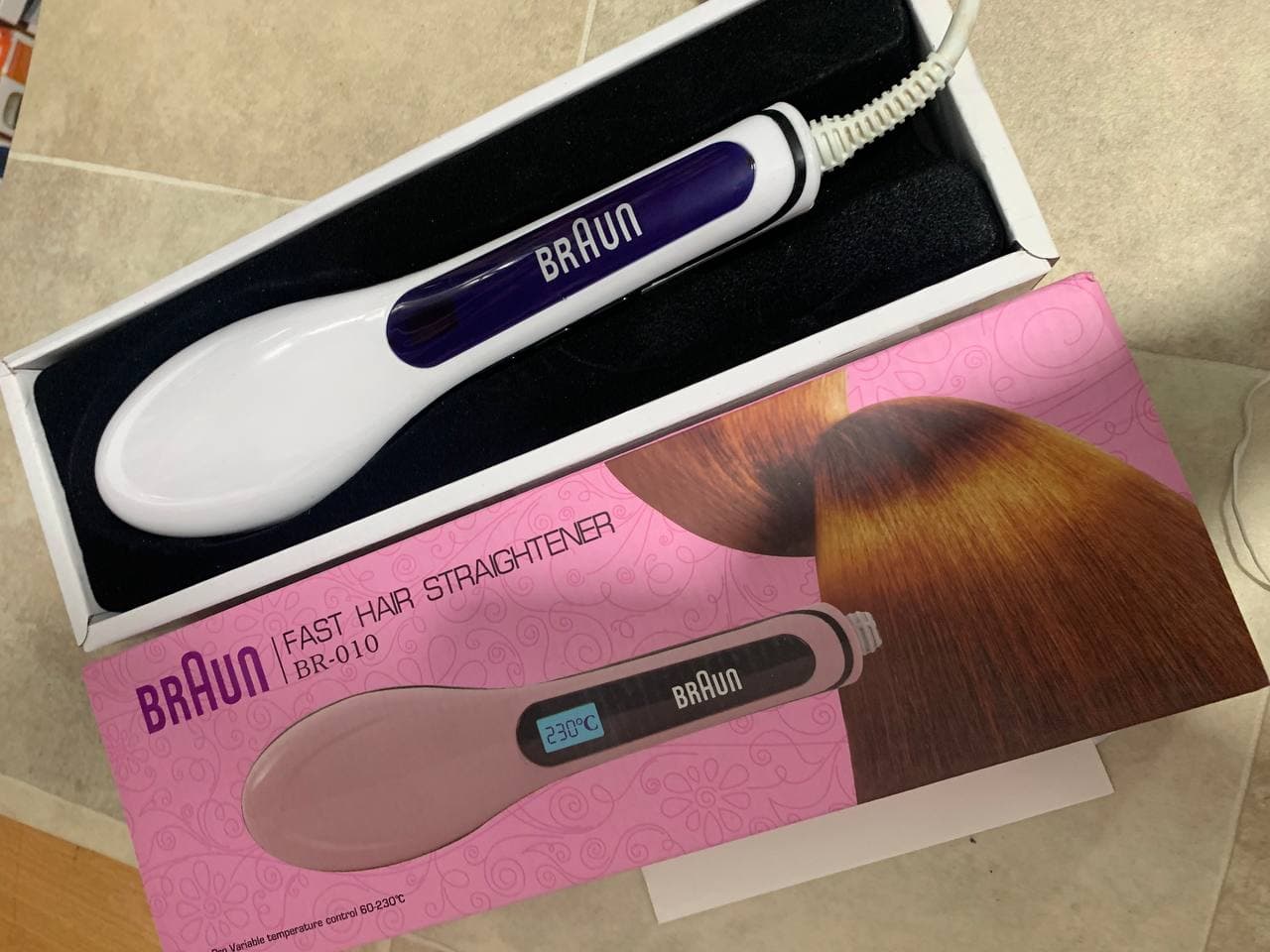 Braun Brosse à cheveux en céramique avec écran LCD chauffage numérique - Soins et Beauté - صورة حقيقية 6