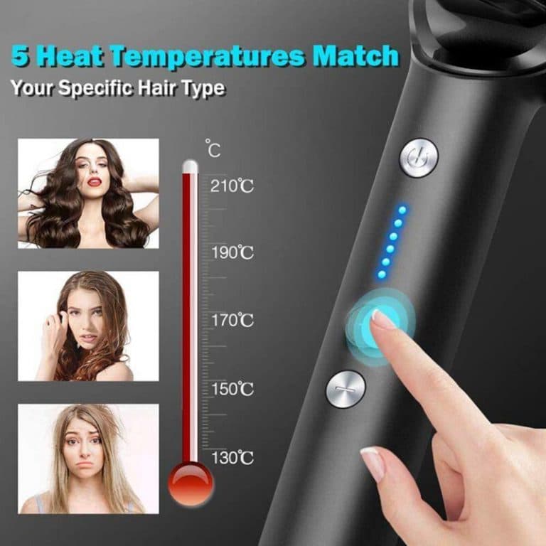 Brosse à cheveux chauffante en céramique 6 niveaux de chaleur 360° – Lisseur HQT-909B - Soins et Beauté - صورة 5