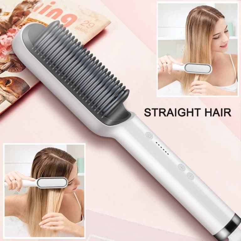 Brosse à cheveux chauffante en céramique 6 niveaux de chaleur 360° – Lisseur HQT-909B - Soins et Beauté - صورة 8