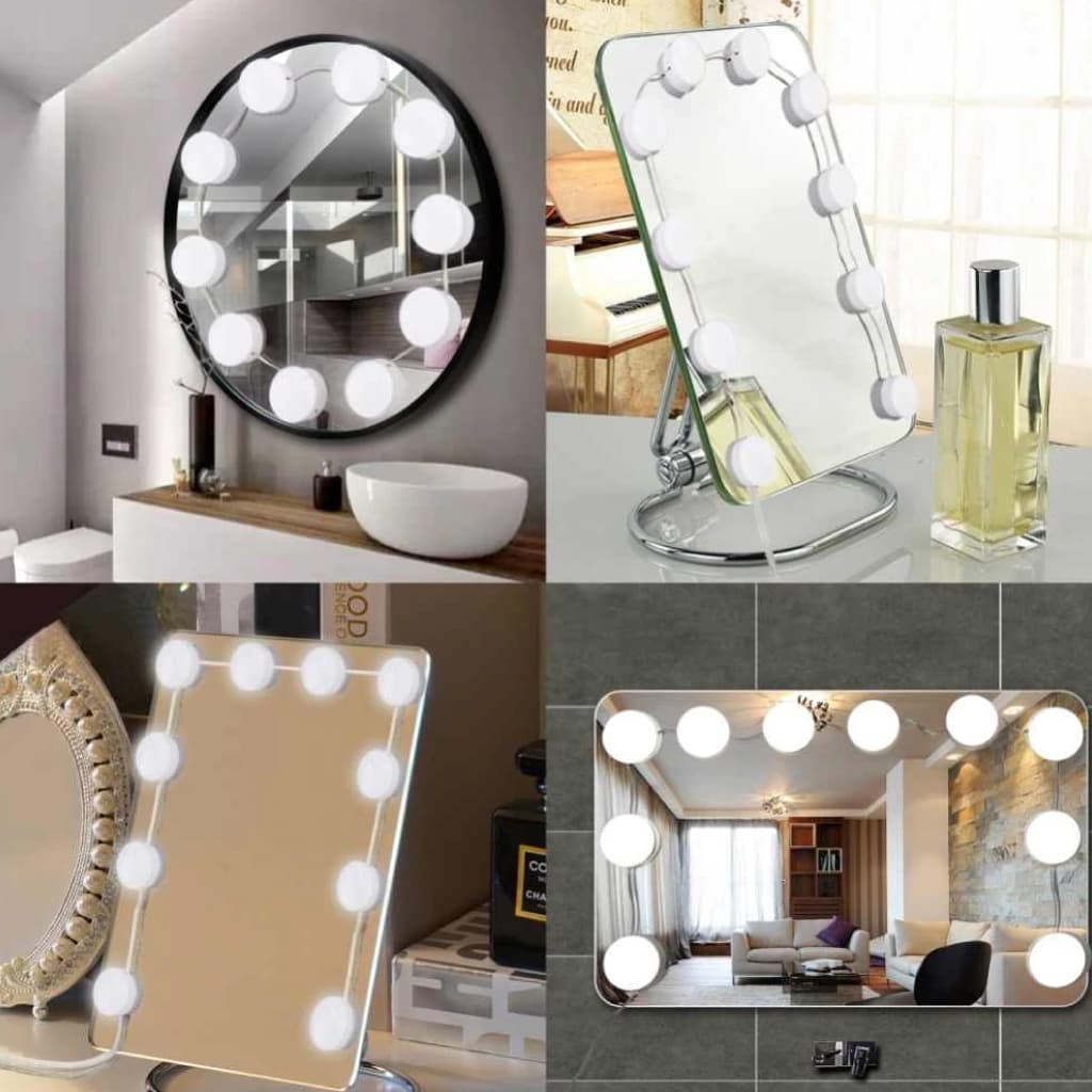Chende Lampe pour miroir de courtoisie 10 psc Hollywood Style - Soins et Beauté - صورة 2
