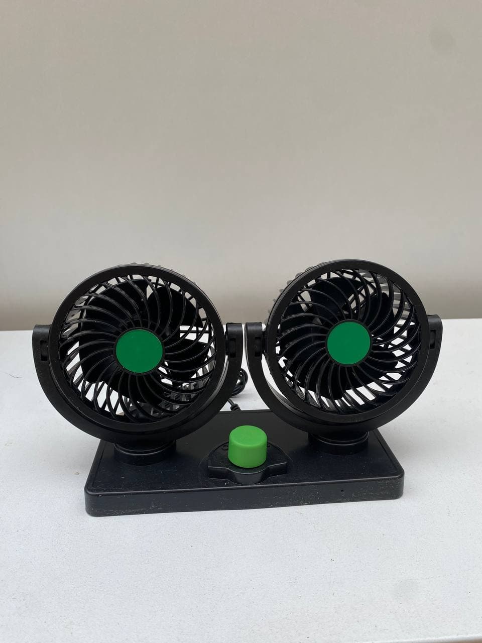 Double Ventilateur électrique pour voiture 2 vitesses rotatif à 360 degrés - Accessoires Auto/Moto - صورة حقيقية 7
