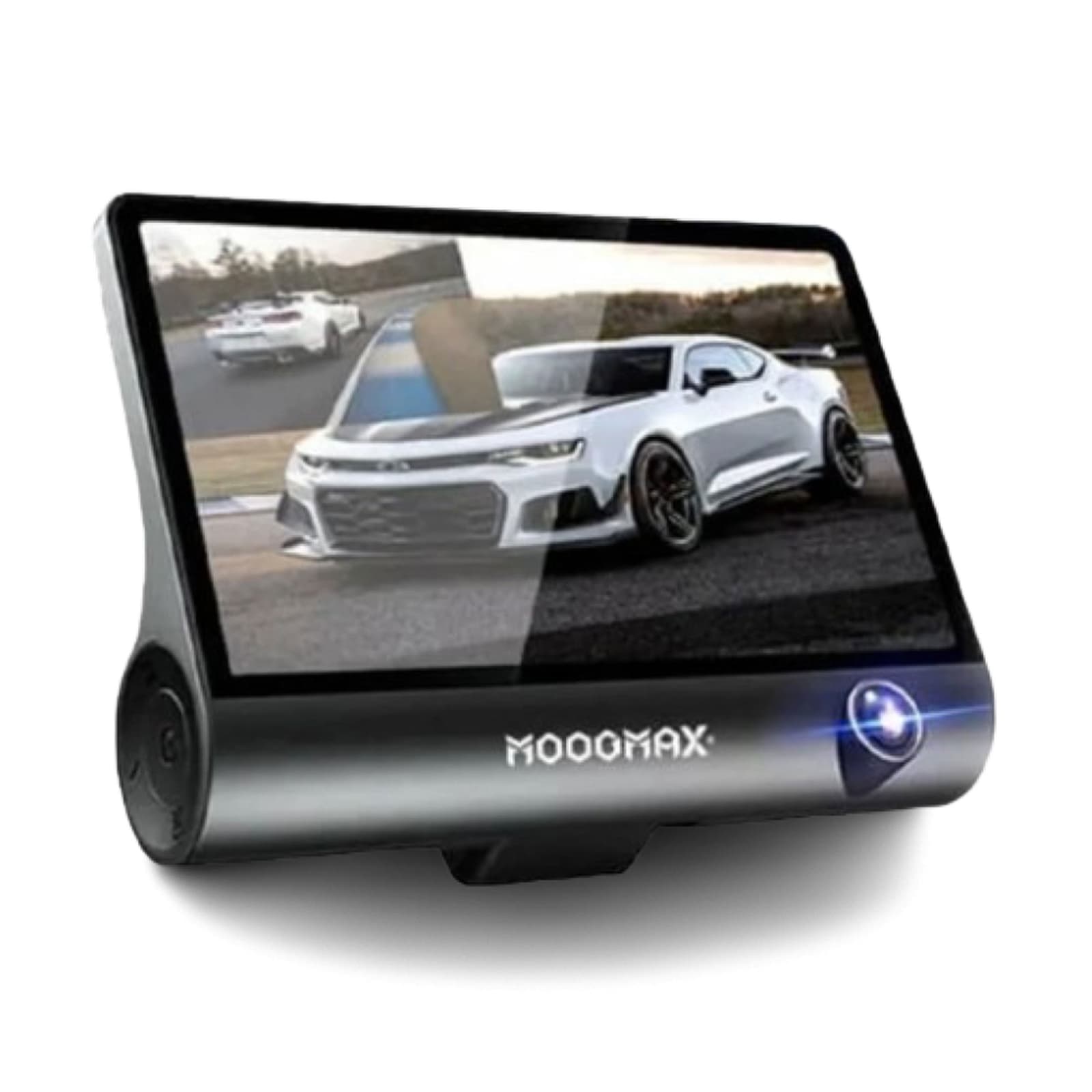 داش كام بثلاث عدسات مع دعم واي فاي وتطبيق للتحكم بدقة 1080P FHD وميكروفون لتسجيل الصوت، تدعم الرؤية الليلية، مع ازرار تحكم جانبية تتصل بولاعة السيارة - اكسسوارات سيارات - صورة 1