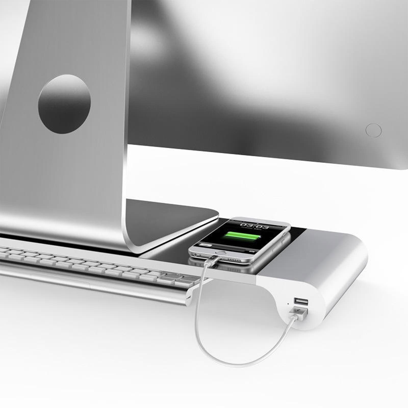 حامل لابتوب وكمبيوتر للمكتب مع 4 منافذ بيانات وشحن USB - الكترونيات اخرى - صورة 5