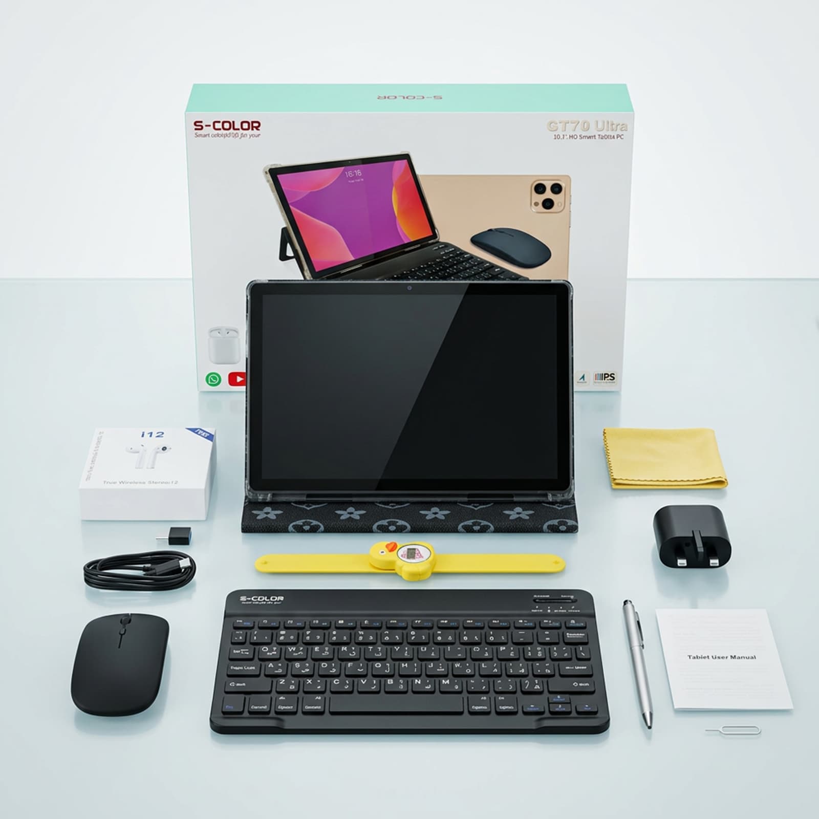 تابلت GT70 (ضمان عام ) بكيبورد و ماوس بلوتوث + مجموعة هدايا - تابلتس - صورة 2
