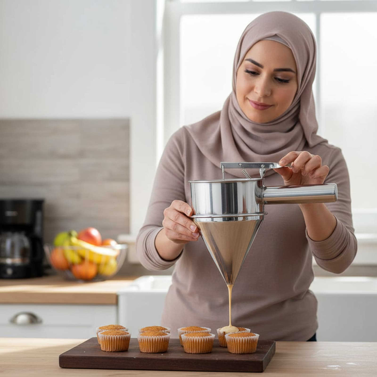 موزع قمع ستانلس ستيل مع رف متعدد الاستخدام 1.2 لتر من كاوسو - أدوات المطبخ - صورة 8