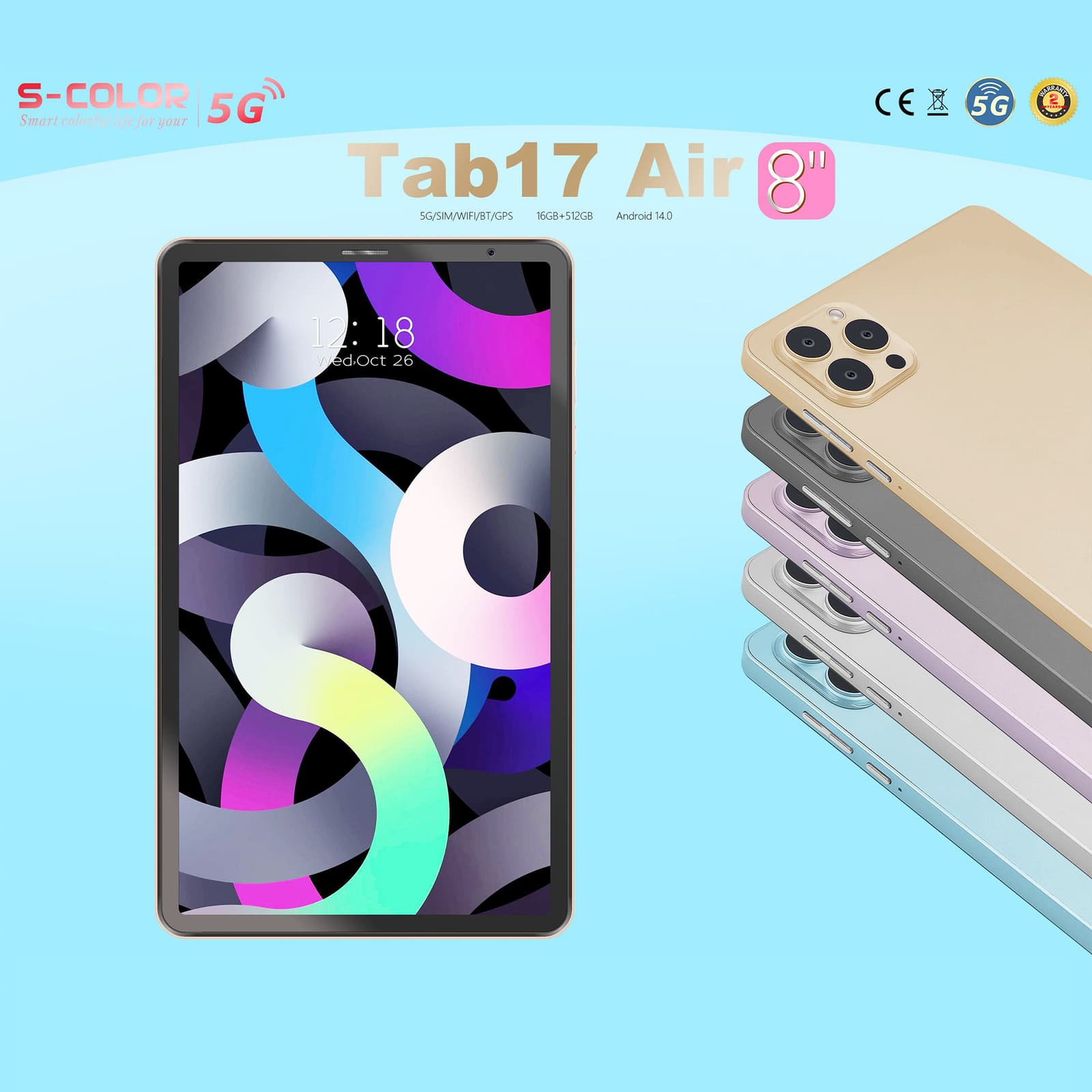 تابلت Tap 17 بكيبورد و ماوس بلوتوث (ضمان 6 اشهر ) + مجموعة هدايا - تابلتس - صورة 1