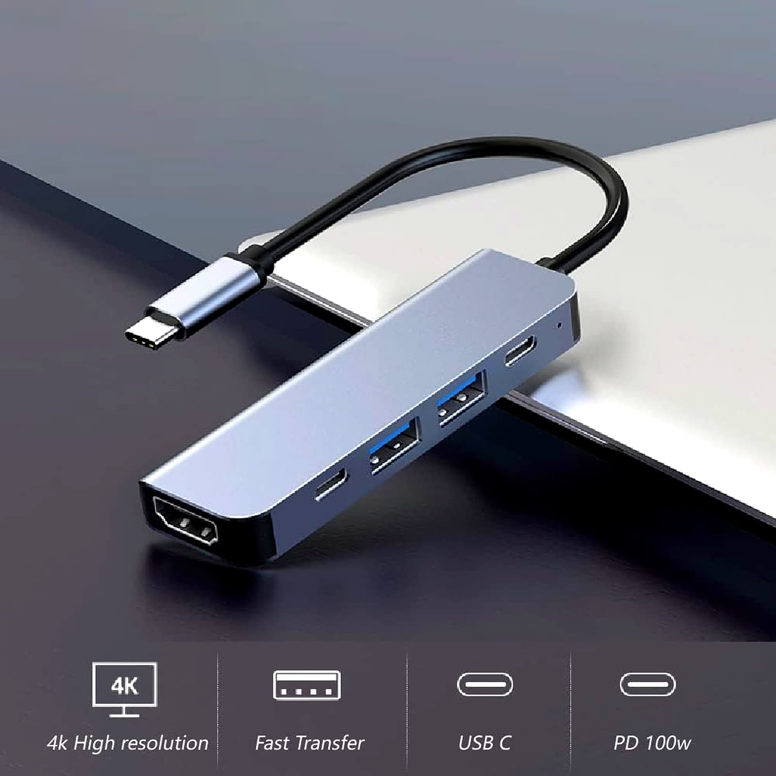 محول متعدد المنافذ (ناقل سريع - K4 HDMI-PD 100W - مداخل Type-c) - الكترونيات اخرى - صورة 10