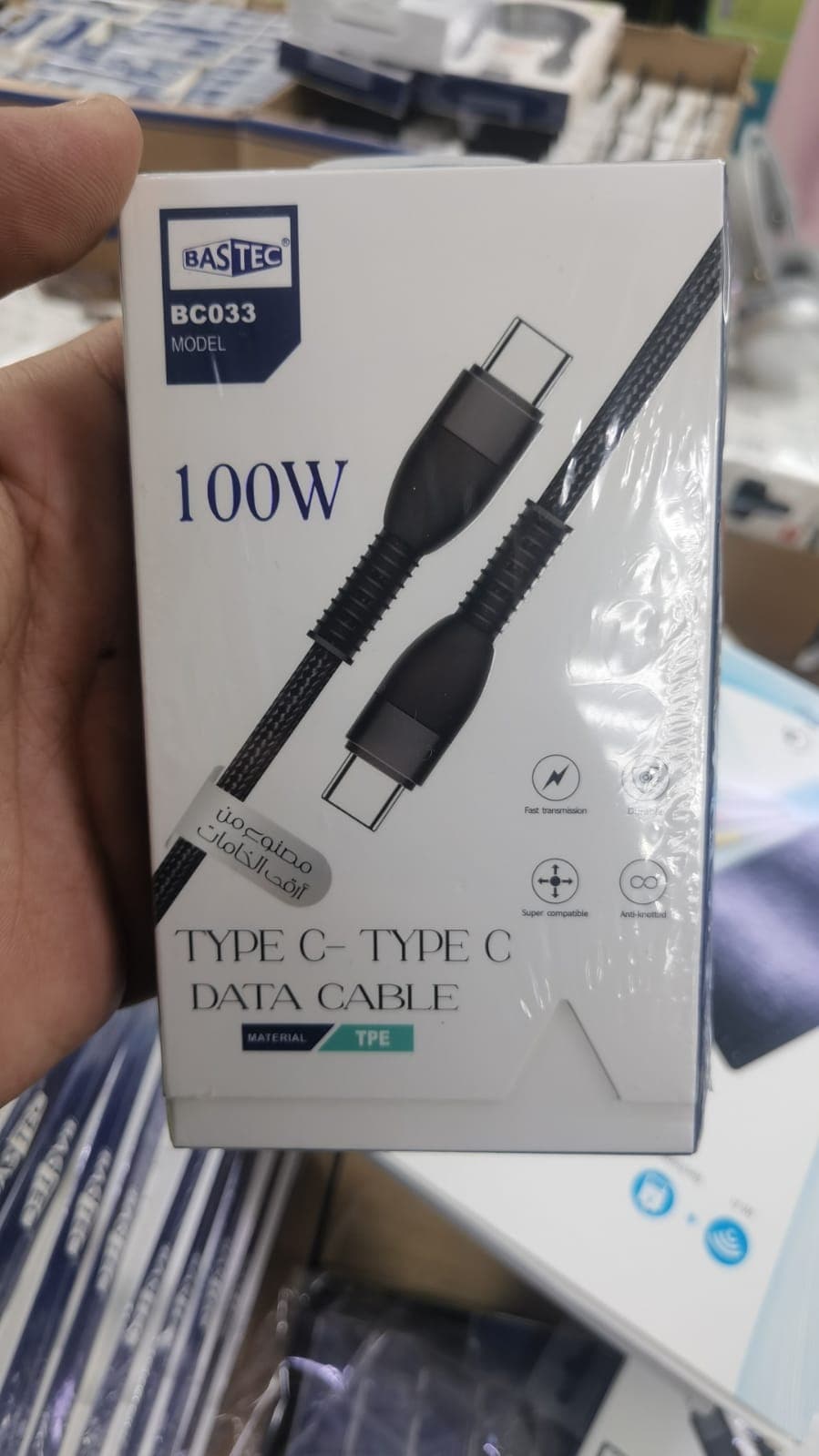 • كابل شحن USB-type c - اكسسوارات سيارات - صورة 1