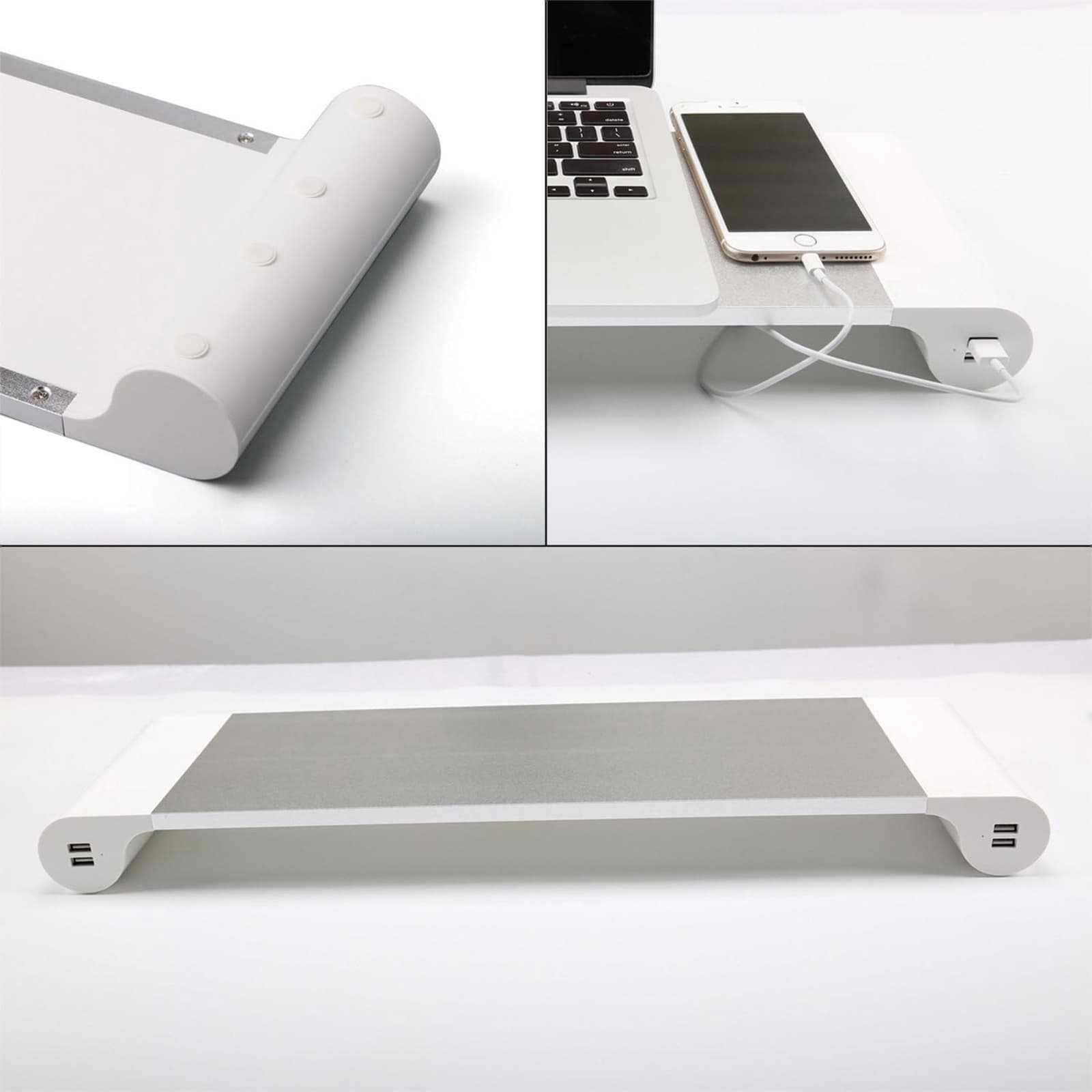 حامل لابتوب وكمبيوتر للمكتب مع 4 منافذ بيانات وشحن USB - الكترونيات اخرى - صورة 1