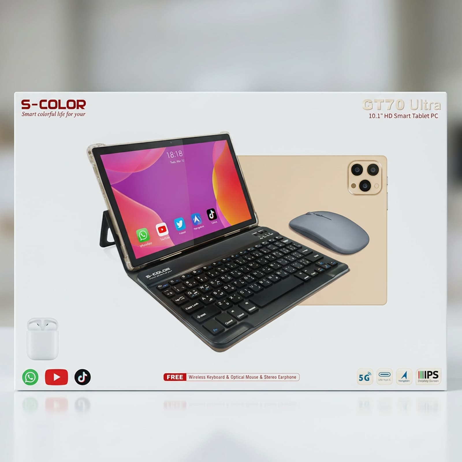 تابلت GT70 (ضمان عام ) بكيبورد و ماوس بلوتوث + مجموعة هدايا - تابلتس - صورة 5