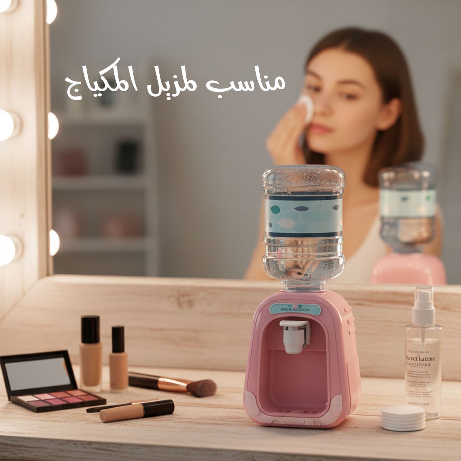 موزع مياه ميسيلار صغير على شكل ديسبنسر - مكواة لف الشعر - صورة 6