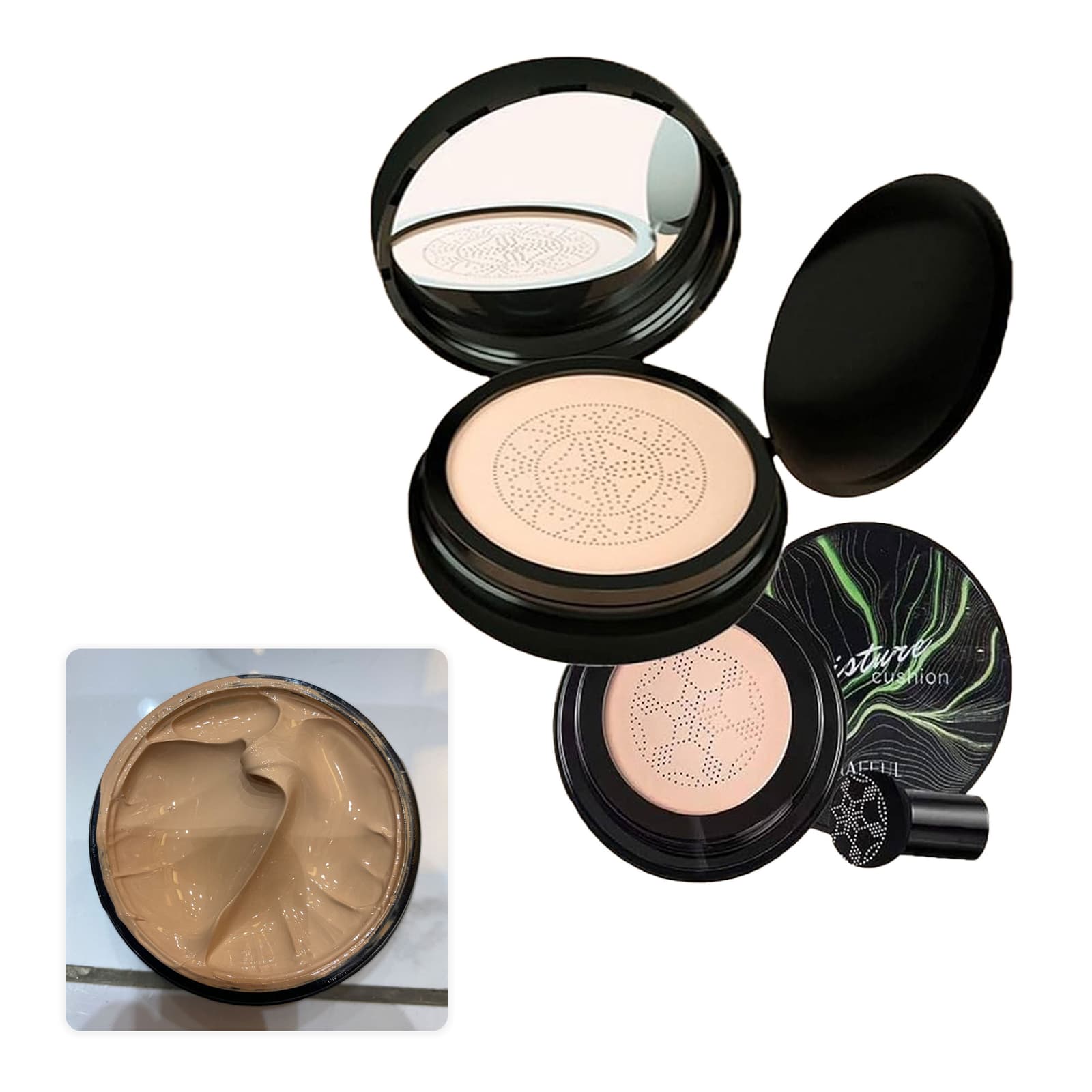 ( كريم الأساس cc cream الفلتر, هايلايتر الوجه يإسفنجة, مكبر الشفاه هدية) تألقي في ثواني - عروض الصحة والجمال - صورة 2