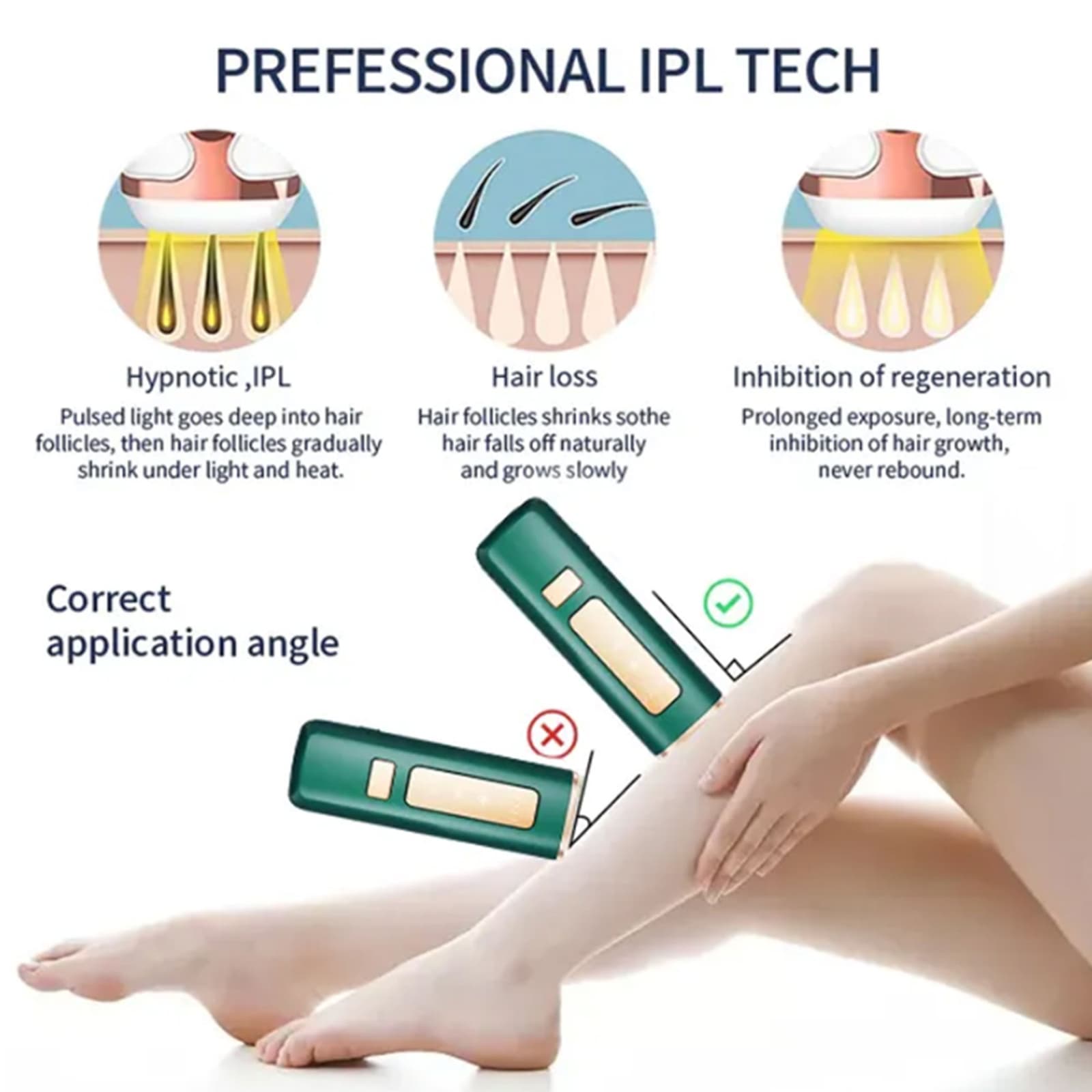New IPL جهاز إزالة الشعر بالليزر بالتبريد + هدية مجانية - عروض الصحة والجمال - صورة 7