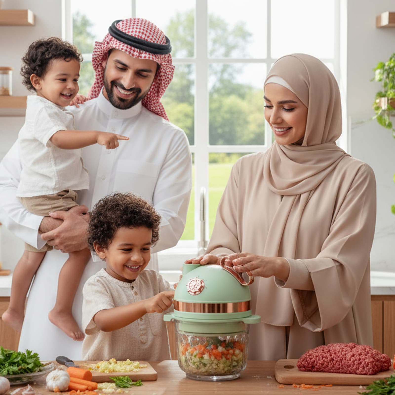قطاعة ومفرمة 500 واط بضمان عامين 8 شفرات - أجهزة المطبخ - صورة 3