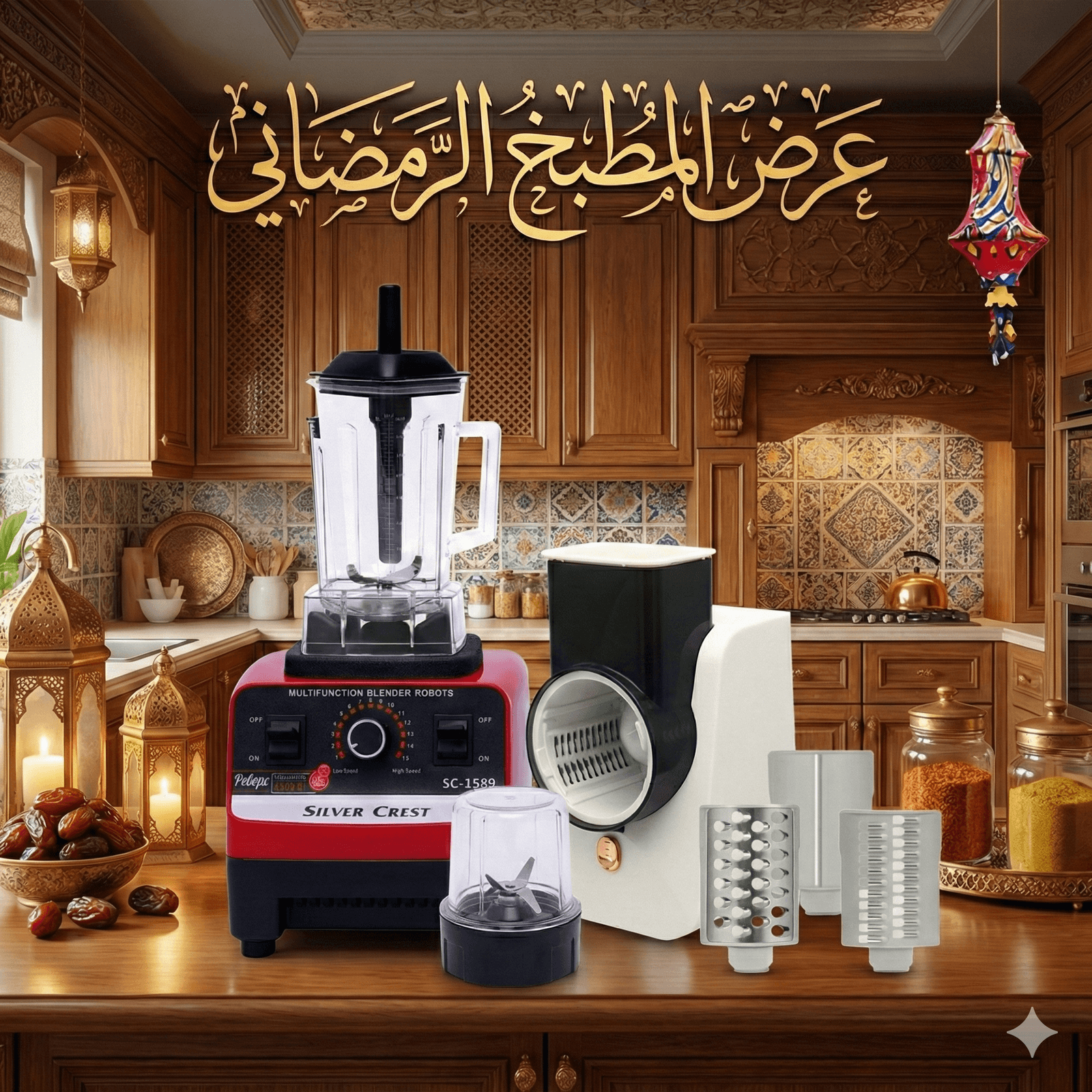 عرض المطبخ الرمضاني (خلاط ألماني بضمان 6 شهور + قطّاعة كهربائية بضمان عامين) - عروض المنزل - صورة 1