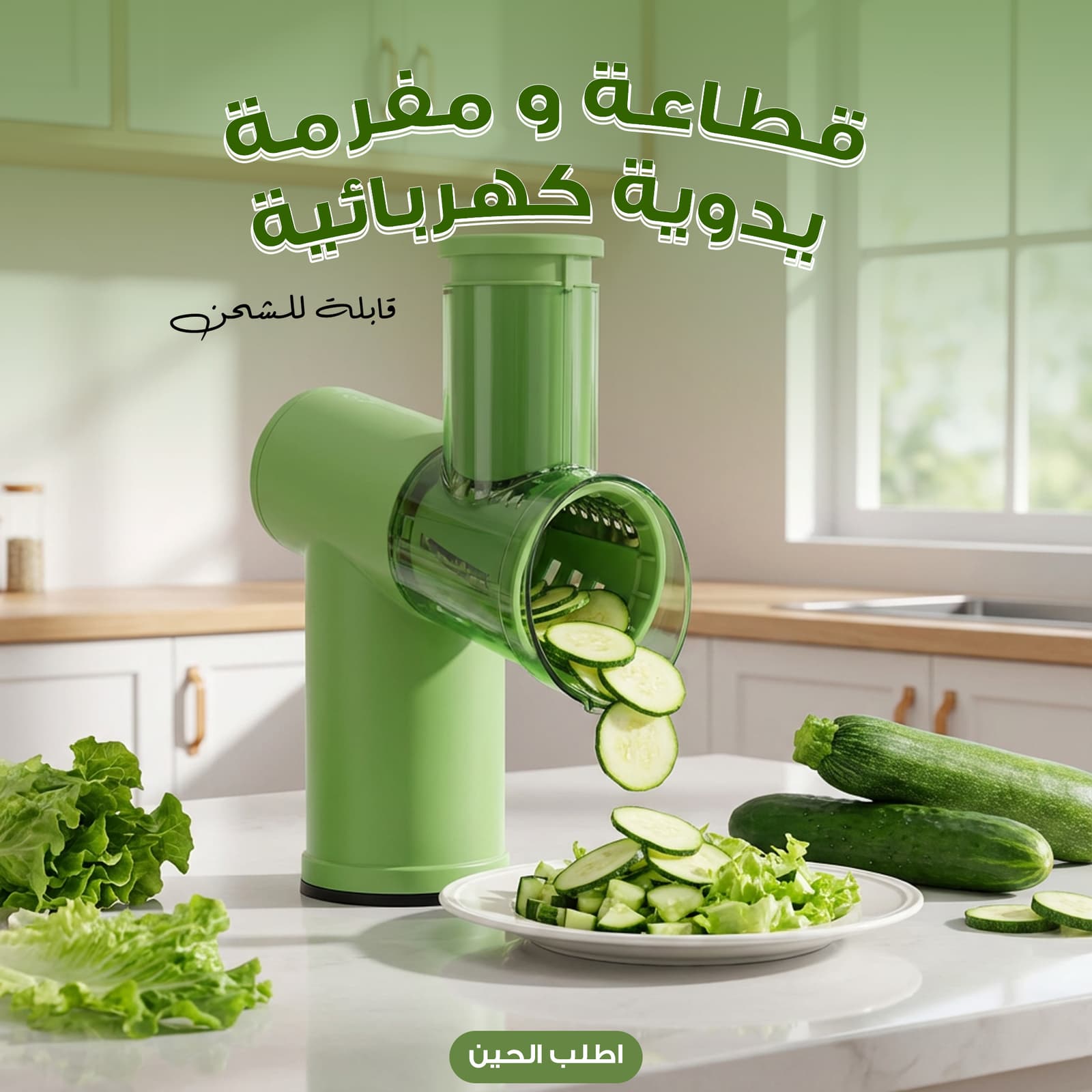 قطاعة و مفرمة يدوية كهربائية قابلة للشحن - أجهزة المطبخ - صورة 5