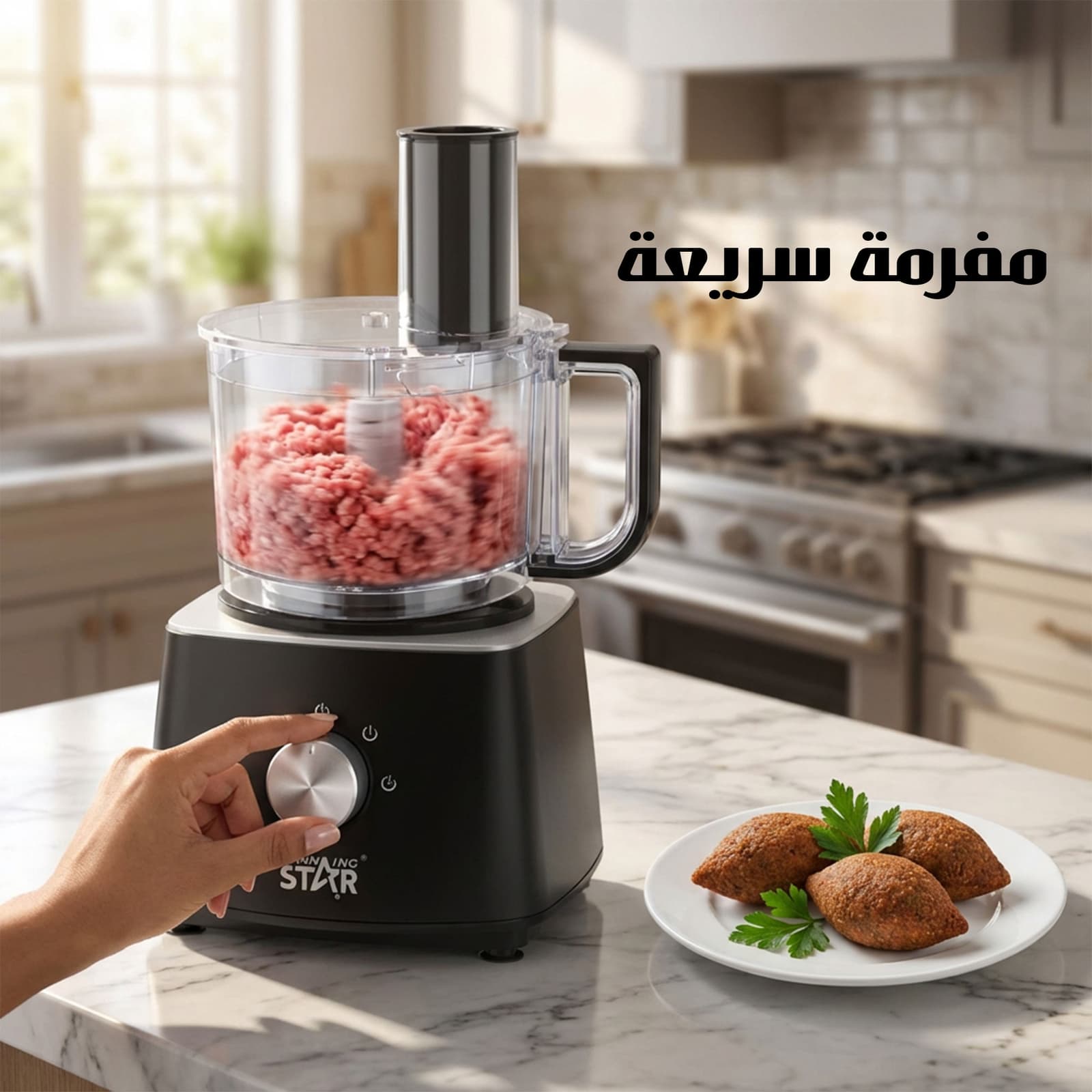 طقم مطبخ ١٠ في ١ العملى 600 واط خلاط و كبة و مفرمة بضمان عام - أجهزة المطبخ - صورة 2