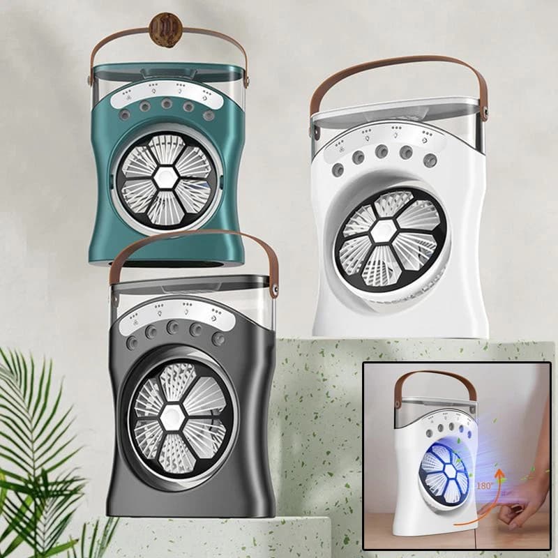 Ventilateur Brumisateur de Bureau Portable USB avec Éclairage - مروحة المكتب الذكية برذاذ الماء والترطيب بـ 3 سرعات - Produits de saison - صورة 8