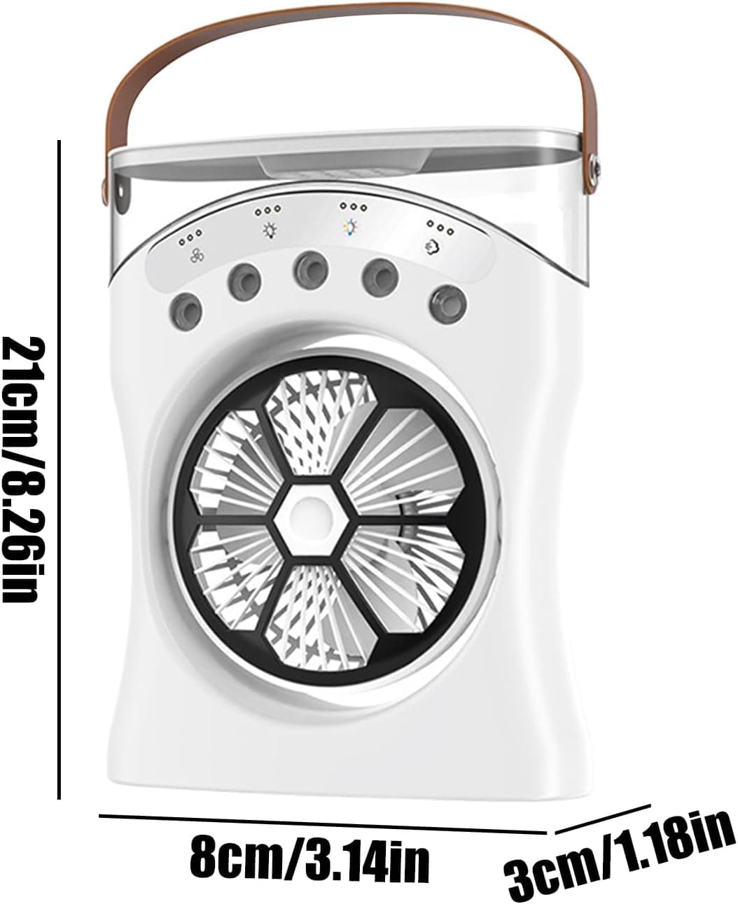 Ventilateur Brumisateur de Bureau Portable USB avec Éclairage - مروحة المكتب الذكية برذاذ الماء والترطيب بـ 3 سرعات - Produits de saison - صورة 6