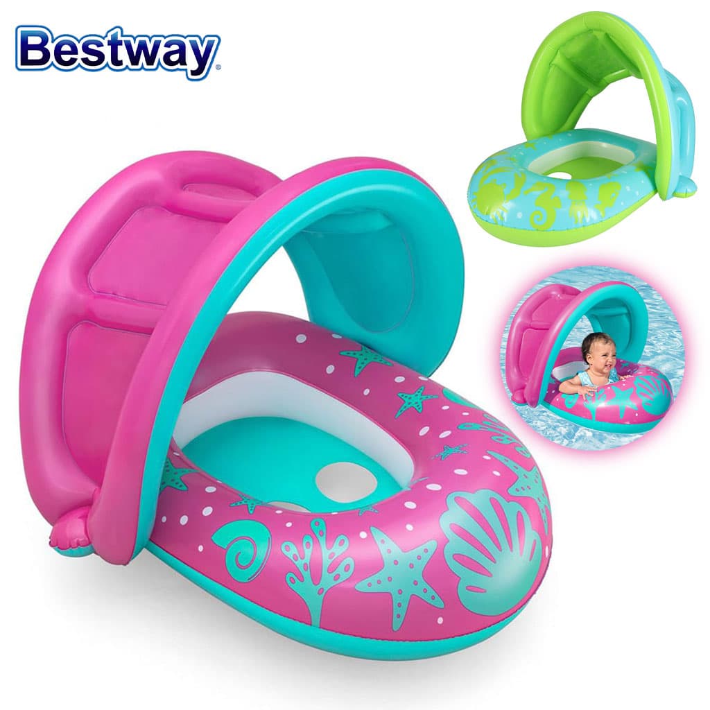 Bouée Gonflable pour enfants avec toit de protection UV Bestway 34091 - عوامة مائية للأطفال - Produits de saison - صورة 14