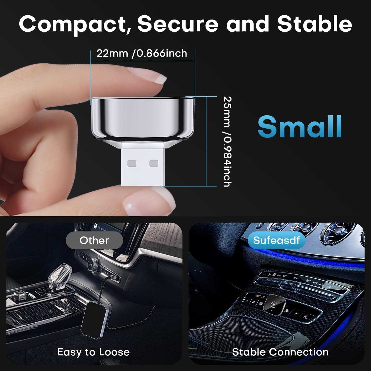 Adaptateur Sans Fil CarPlay et Android Auto pour Voitures - محول السيارة الذكي 2 في 1 - Accessoires Auto/Moto - صورة 17