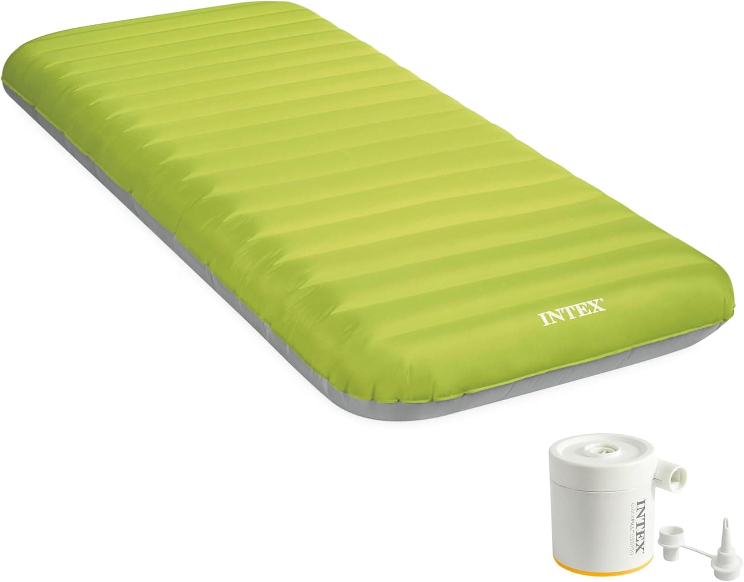 Matelas de Camping Gonflable Intex 64097NP - Technologie Fiber-Tech avec Pompe USB150 - مرتبة التخييم الهوائية "إنتكس" الفردية فائقة الخفة مع مضخة - Vacance & Loisir - صورة 6
