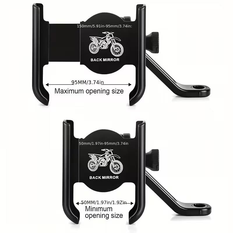 Support Téléphone Vélo et Moto En Aluminium Fixation Griffe d'Aigle Ultra-Stable Orientable à 360° - حامل الهاتف المعدني والمقاوم للصدمات للدراجات النارية والبرية - Accessoires Auto/Moto - صورة 6