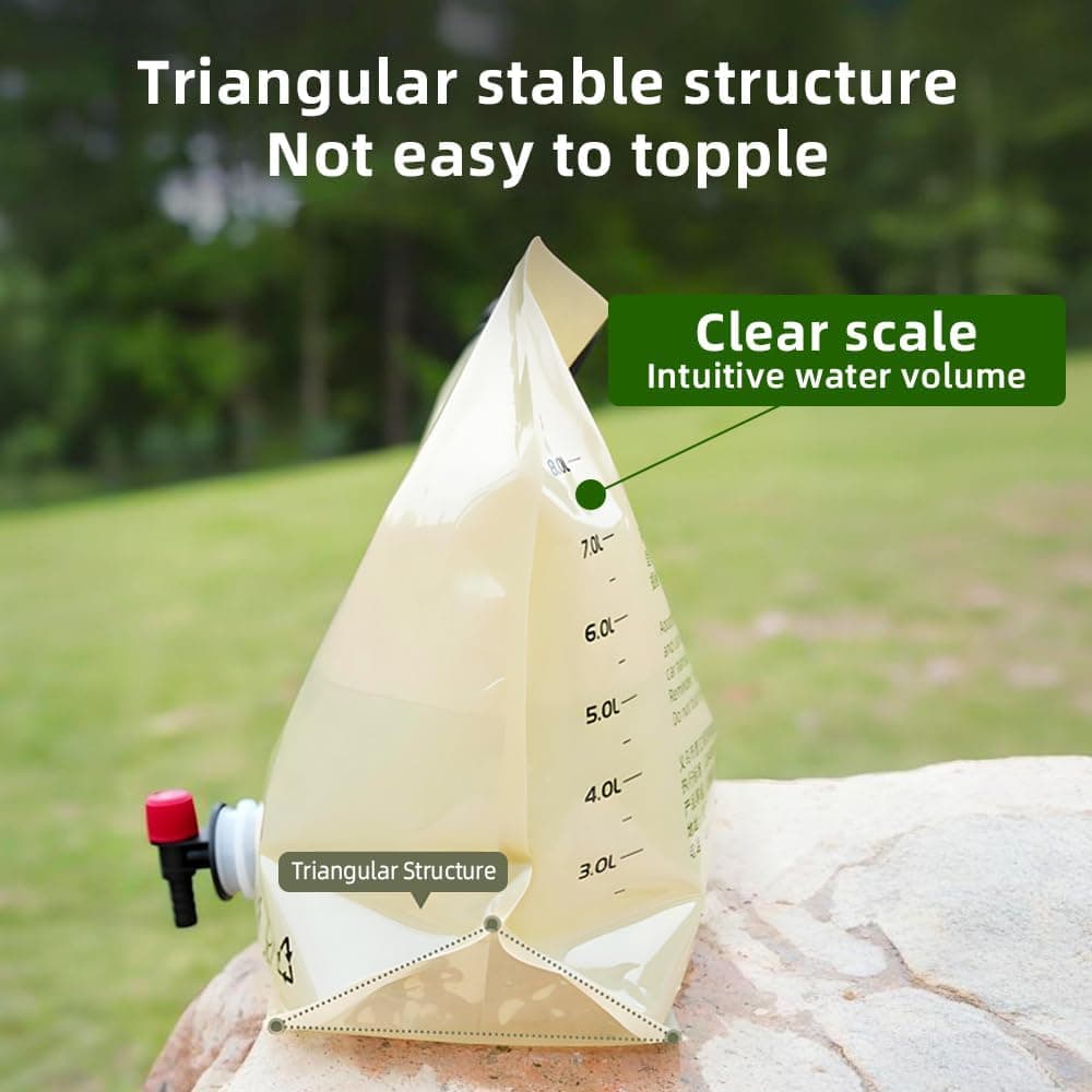 Réservoir d'Eau Pliable 8L Portable pour Camping et Randonnée - خزان مياه قابل للطي سعة 8 لتر للرحلات والخرجات - Camping et Randonnée - صورة 11