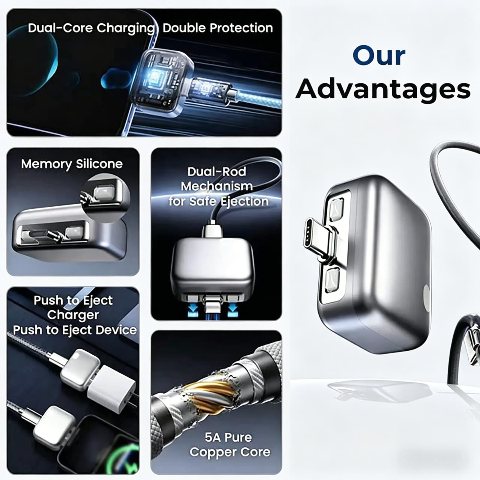 Protecteur de Câble Intelligent avec Éjection Automatique et Anti-Surcharge - وصلة حماية الشاحن الذكية بخاصية الفصل التلقائي - Électronique - صورة 6