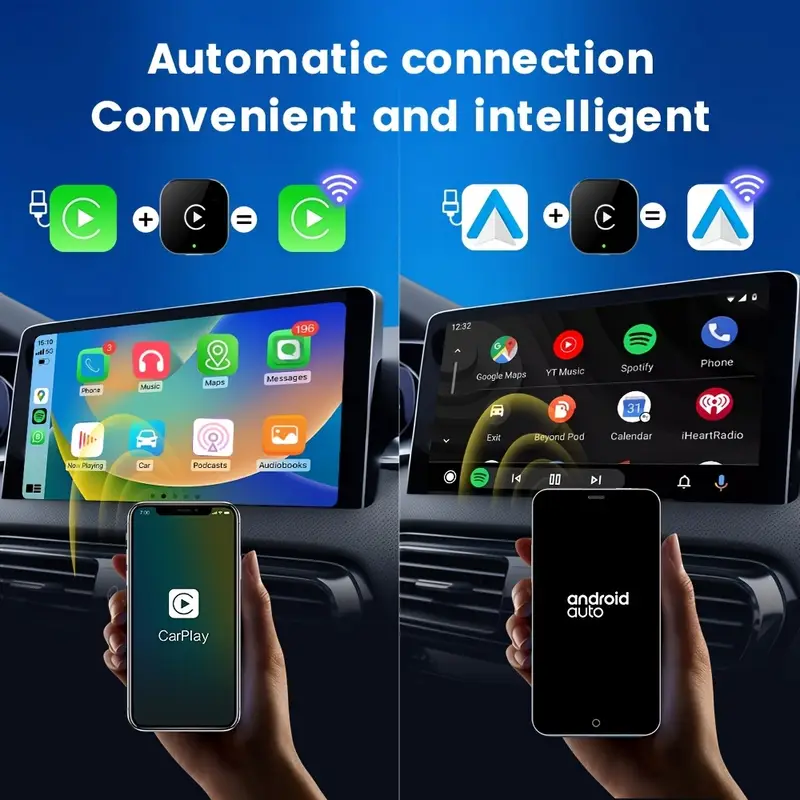 Adaptateur Sans Fil CarPlay et Android Auto pour Voitures - محول السيارة الذكي 2 في 1 - Accessoires Auto/Moto - صورة 2