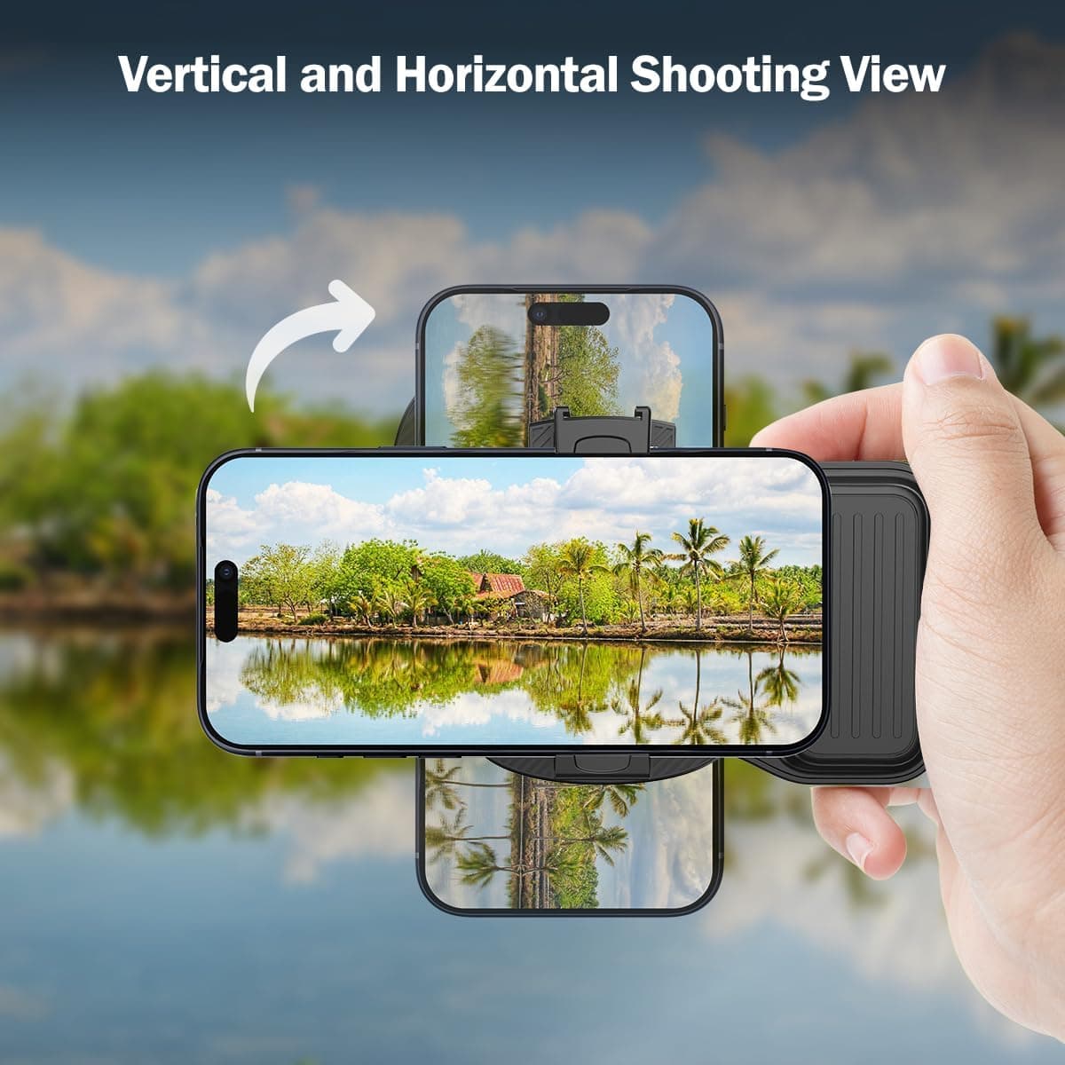 Poignée de Prise de Vue Photo/Vidéo pour Téléphone avec Télécommande et Lumière LED - قبضة التصوير الذكية للهواتف بمؤثرات إضاءة وريموت بلوتوث - Accessoires - صورة 15