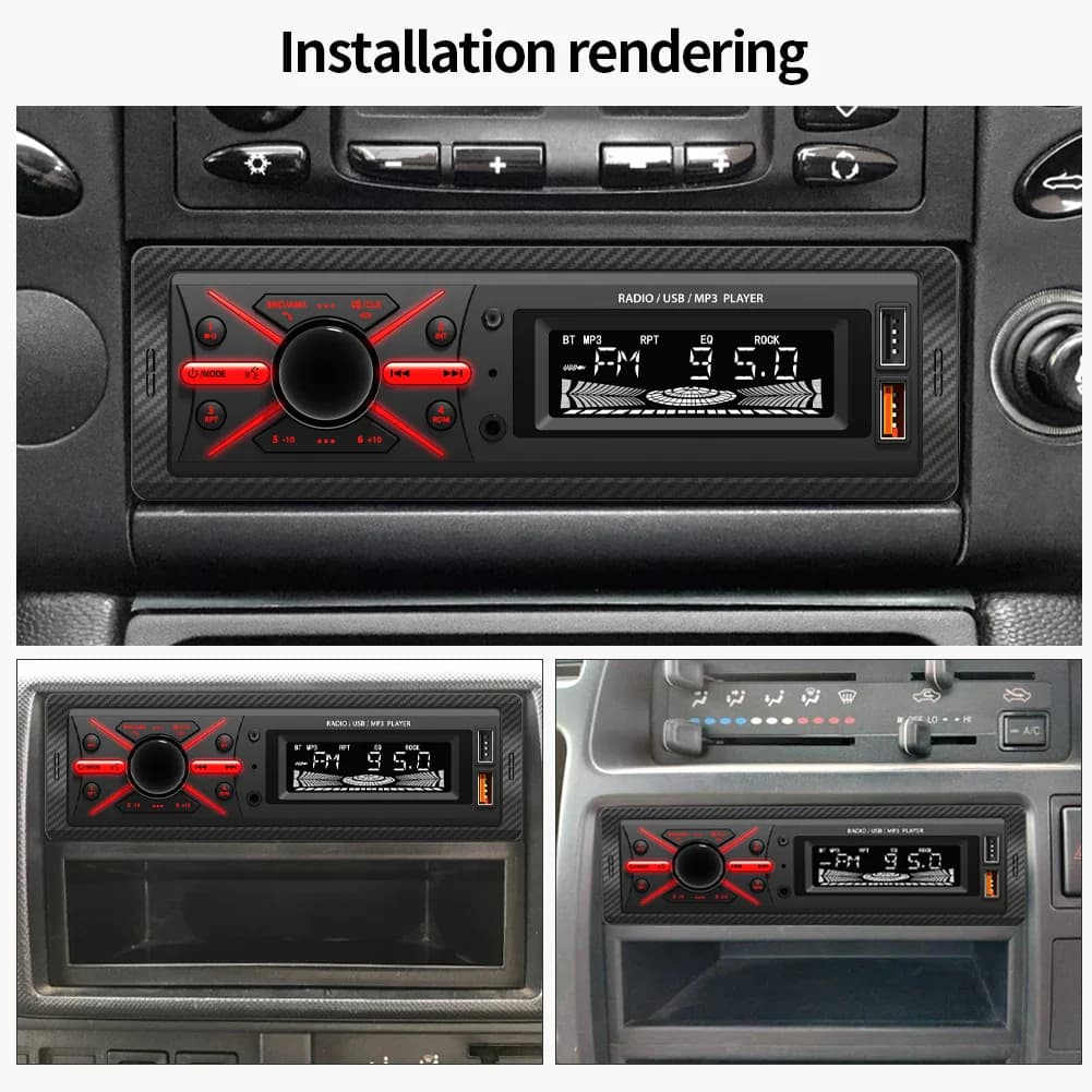 Autoradio MP3 Multimedia Player 1 DIN Bluetooth - جهاز راديو ومشغل وسائط السيارات مزود ببلوتوث - Accessoires Auto/Moto - صورة 12