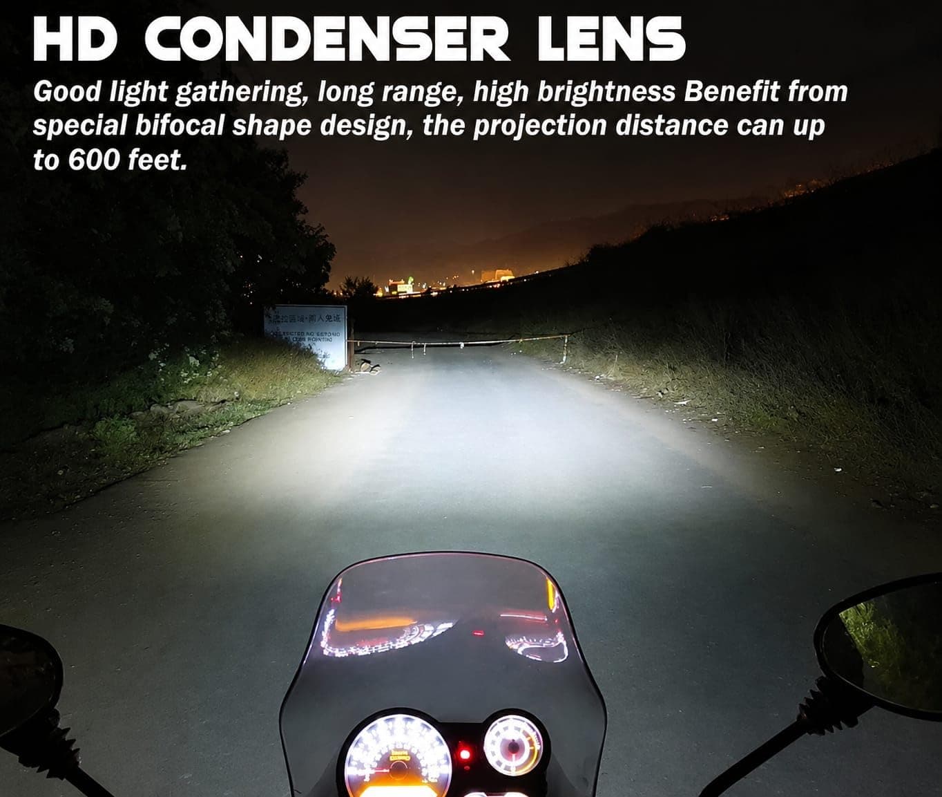Ampoule LED H4 Moto Avec Mini Lentille Projecteur - Double Faisceau Ultra-Puissant 42W - مصباح للدراجات النارية مع عدسة قوة 42 واط - Accessoires Auto/Moto - صورة 2